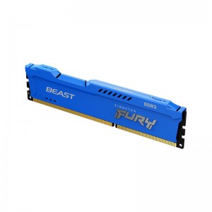 Memória RAM Kingston Fury Beast 8GB (1x8GB) DDR3-1600MHz 1R CL10 Blue